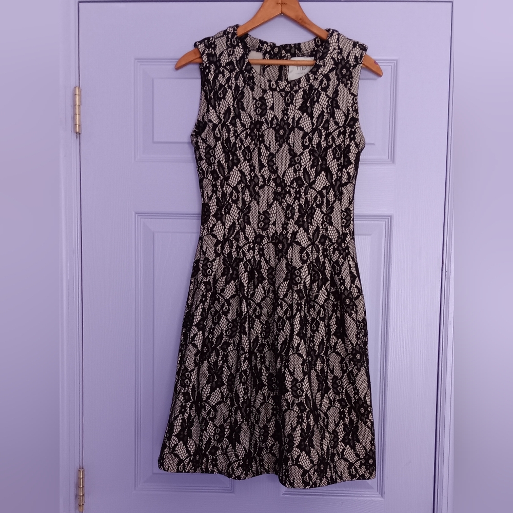 🖤HP! HD in Paris | Black and Cream Lace Fit and Flare Midi Dress